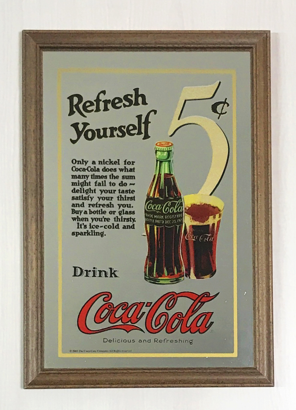 パブミラー(S)　【Coca-Cola 5cents(コカコーラ　5セント)】
