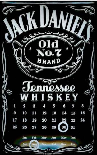 メタルサイン　【Jack Daniel's　(ジャックダニエル) カレンダー】