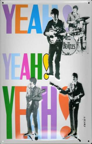 メタルサイン　【THE BEATLES(ビートルズ) YEAH!YEAH!YEAH!】